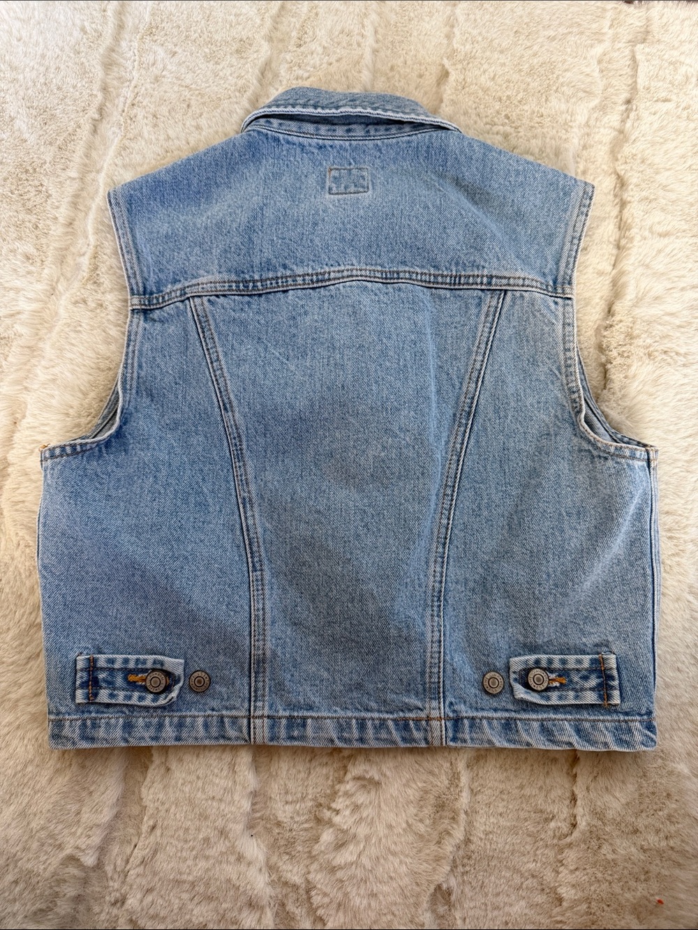 GAP Light Blue Denim Button-Front Vest - Picture 4 of 4